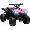 AIYAPLAY Quad per Bambini Elettrico Età 18-56 Mesi 6V Fari LED e Musica, Rosa