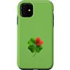 happyou4designs Custodia per iPhone 11 Quadrifoglio con cuore