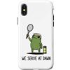 Funny Frog Meme Tennis Humor Gifts Men W Custodia per iPhone X/XS Serviamo al Dawn Frog Funny Frog Meme Tennis Player
