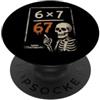 Funny Spooky Student Teacher Algebra Exa Scheletro infestato 67 Meme Spooky Matematica 6x7 Halloween Classroom PopSockets PopGrip Adesivo