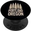 Urban Portland Travel City Apparel Design da viaggio con alberi di pino dell'Oregon di Portland PopSockets PopGrip Adesivo