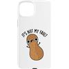 Punny Bone Custodia per iPhone 15 Plus It's Nut My Fault Divertente gioco di parole con arachidi