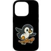 penguin skater cool bird icy style skate Custodia per iPhone 14 Pro Pinguino Skateboard Retro Cartoon