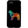 ROOTED WILD SOUL painted rainbow animal Custodia per iPhone SE (2020) / 7/8 Simpatico disegno colorato di Terranova cane Silouhette