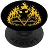 Miftees Halloween Tees Pentagramma di gatto nero infestante PopSockets PopGrip Adesivo