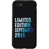 Limited Edition September 2016 Legendary Custodia per iPhone SE (2020) / 7/8 Settembre 2016 Anno 2016 Retro 2016 Vintage Edizione Limitata