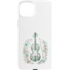 Disegni Artistici Violino Floreale Vinta Custodia per iPhone 15 Plus Violino Floreale Vintage Musica Classica