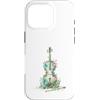 Disegni Artistici Violoncello Floreale V Custodia per iPhone 16 Pro Violoncello Floreale Vintage Musica Classica