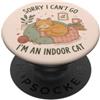Paw Pact Prints Carino Indoor Cat Introverso Citazione Home Humor Mood PopSockets PopGrip Adesivo