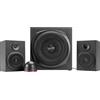 Speedlink GRAVITY LT Sistema di Altoparlanti Bluetooth 2.1 - con Subwoofer in legno, Altoparlanti Multimediali attivi 80 watt, jack AUX da 3,5 mm, telecomando da tavolo RGB, nero