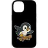 penguin skater cool bird icy style skate Custodia per iPhone 14 Pinguino Skateboard Retro Cartoon
