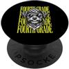 4th Grade Student Teacher First Day Of S Divertente insegnante di quarta elementare cane carino studente di ritorno a scuola PopSockets PopGrip Adesivo