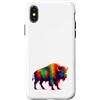 Cute Animal Apparel for Men Women Kids b Custodia per iPhone X/XS Bison Buffalo Paint Drip - Zoo Favorite Animal Farm Farmer