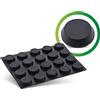InLine® Cuscinetti in gomma, 12 mm, confezione da 20 pezzi, nero