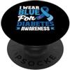 Diabetes Awareness Shirt Diabetic Gifts Indosso il blu per il mese della sensibilizzazione sul diabete PopSockets PopGrip Adesivo