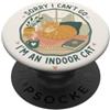 Paw Pact Prints Simpatico gatto interno citazione accogliente lettore caffè amante umorismo PopSockets PopGrip Adesivo