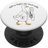 Off to Fight the Bad Cells Oncologia Chemo Support Oca per la consapevolezza del cancro PopSockets PopGrip Adesivo