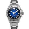 Cestrian Orologio automatico da uomo Ocean Series, 42 mm, quadrante blu fumé, cassa e bracciale in acciaio inossidabile 316L, impermeabile fino a 200 m