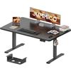 JUMMICO Scrivania Regolabile in Altezza Elettrica 140x70 cm, Scrivania Ergonomica Seduta in Piedi con Vassoio per Cavi e Porta USB, Scrivania per Computer Ufficio, Nero