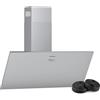 Klarstein Cappa aspirante ad angolo Silver Lining 90 cm - 568 m³/h, Classe energetica A, Acciaio inox, Pannello a pulsanti con luce