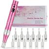 TBPHP M1 Derma Penna Elettrico a 7 marce wireless con Schermo LCD Incl. 12 pezzi Cartucce (Rosa)
