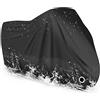 LIHAO Telo Moto Impermeabile Universale Copertura Teli Coprimoto Motorino Motocicletta Scooter ANTI-Polvere UV per Esterno - 245×105 ×125cm