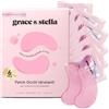 grace & stella Patch Occhi Premiati (6 Paia, Rosa) - Maschera Occhiaie e Borse Naturale - Riduce Gonfiori e Rughe - Maschera Occhi in Gel Vegan - Eye Patch by grace&stella