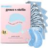 grace & stella Patch Occhi Premiati (24 Paia, Blu) - Premio Miglior Maschera Occhiaie e Borse Naturale - Riduce Gonfiori e Rughe - Maschera Occhi in Gel Vegan - Eye Patch by grace&stella