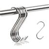 JeoPoom Ganci a S Cucina in Acciaio Inox Appesi Ganci Attaccapanni Forma di S Multifunzionale per Bagno Camera da Letto Ufficio Ganci per Utensili Cucina(10 Pezzi,5.5 * 4cm)