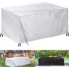 HRSMTY Copertura Per Mobili da Giardino,420D Impermeabile Antivento Raggi UV Antipolvere,Panno Oxford Tavoli Cortile Copri Copridivano-Silver||260x160x90cm(LxWxH)