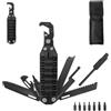 HONZIN Coltelli Multiuso 10 in 1 Multiutensili Tascabile con chiave, apriscatole, apribottiglie, sega, set di cacciaviti, multiutensile pieghevole per attività all'aperto, campeggio, riparazione