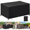 HRSMTY Copertura per Mobili da Giardino,420D Impermeabile Antivento Raggi UV Antipolvere,Panno Oxford Tavoli Cortile Copri Copridivano,Rettangolare Copertura Tavolo Giardino