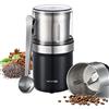 KYG Macina Caffe' Elettrico Macinacaffè Elettrico per Semi, Pepe, Semi di Lino con Ciotola Rimovibile Macinaspezie 300W Tazza in Acciaio Inossidabile Lavabile