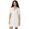 Amazon Essentials Camicia da Notte da Donna, in Misto Modal, a Maniche Corte, con Bottoni, Avorio, XL