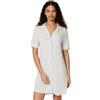 Amazon Essentials Camicia da Notte da Donna, in Misto Modal, a Maniche Corte, abbottonata, Grigio Chiaro, XS