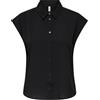 ONLY Onlnova Life Vis S/S Clay Shirt Solid, Nero, XS