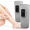 ANEELV 2 Massaggiatori per Polpacci Senza Fili a Compressione d'Aria | Spegnimento auto 20 min, batteria fino 120 min, USB-C, display touch, ampio cerotto termico, per vita, sport & lavoro