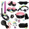 WreGmgg 12 Pcs Nylon Kits,Set Di Fitness Regolabile,Corda Da Benda,Coppia Regali-Stretching Accessories-D-2 (Rosa)