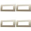 ZOREI 4 Pezzi Placca Compatibile Con Vimar Arke, Placche In Plastica (7 Posti/Moduli,Bronzo)