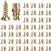 CYUXING 100 Pz Vite Di Espansione Cerniera Riparazione Kit Armadio, Ancoraggio Ripristino Filetto Strippato Per Fissaggio Porta, Applicazione Legno Piastrella Pietra Cemento