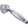 Wuyangcun Soffione doccia a mano in ottone massiccio stile retrò telefono 180 mm/7,1 pollici per bagno connettore G1/2 pollici (argento)