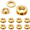 PATIKIL 10pz Massiccio Ottone Foro Occhi 10.5 Mm(2/5 Pollici Ottone Tono | Arco Superficie Auto Supporto Occhielli, con Rondella per Pelle Artigianato