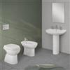Inbagno Sanitari bagno in set, completo di WC, copriwater, bidet e lavabo 65 cm con colonna