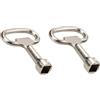 LILIKAI 2 Pezzi Chiave Quadrata Contatore,Chiave Contatore Gas,Chiave Contatore Enel,Chiave Quadrata,Acciai Inossidabili Universale Chiav,Comodo,per Rubinetti,Ascensori,Scatola Del Contatore Del Gas Ecc (8MM)
