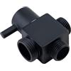 HanOaki Valvola deviatrice per doccia interamente in rame che supporta 1 ingresso e 2 uscite di instradamento dell'acqua in ambienti residenziali per bagni (nero)