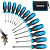 NEIKO 01377A Magnetic Torx Screwdriver Set | 12 Piece | T5 - T40 | 6 Point Star Head Driver | Heat Treated Chrome Vanadium Steel | Non Slip Cushioned Handle Grip | Magnet Bit Tip | Carrying Pouch