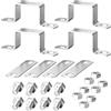 MOUMOUTEN Set 4 morsetti U tubo quadrato M60×40, acciaio inossidabile 304 | Staffa fissaggio U tubo, vite M8, dado e deflettore, per tubo quadrato 60×40 mm, fissaggio ringhiere e barre porte