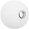 Uonlytech Paralume a sfera da 120 mm, per attacco G9, moderno paralume di ricambio in plastica per lampada a sospensione, paralume rotondo per lampada da soffitto per soggiorno, argento