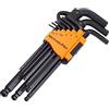 MichaelPro MP001048 - Set di chiavi esagonali a sfera, 9 chiavi a brugola in metrica, con comodo supporto per riporre oggetti con gancio