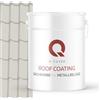 Q-COVER Vernice per coperture in metallo, 10 l, Bianco grigiastro RAL 9002, resistente alle intemperie, ai raggi UV e alla ruggine, satinata